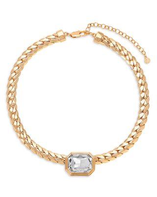 Stone Deco Statement Necklace by ETTIKA