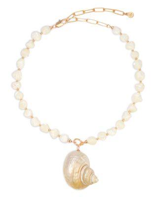 Sunken Treasure Shell Pendant Necklace by ETTIKA