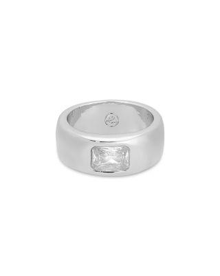 Treasure Emerald Cut Cubic Zirconia Band Ring by ETTIKA
