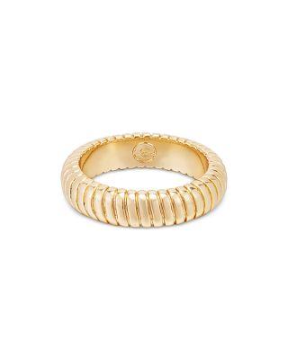 Twisted Flex Ring in 18K Gold Plated by ETTIKA