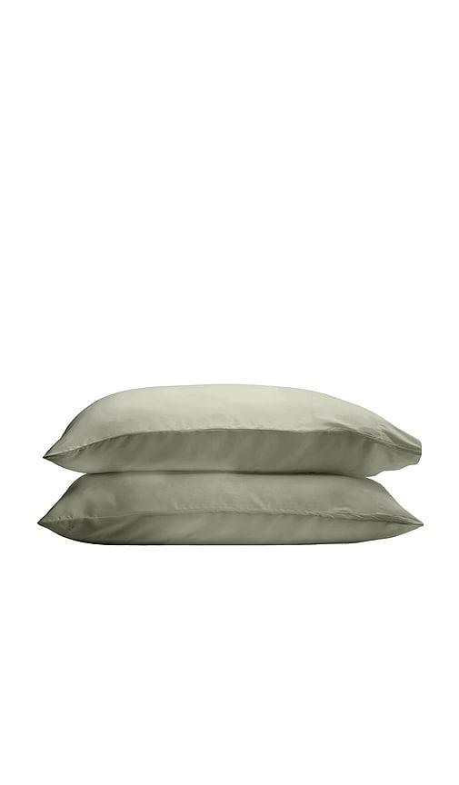 Ettitude Standard Cleanbamboo Sateen+ Pillowcase Set in Sage by ETTITUDE