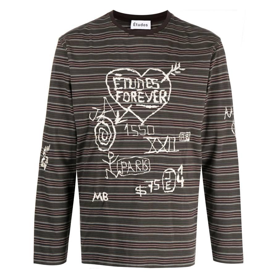 Etude Graffiti Stripe Wonder Long-Sleeve T-Shirt by ETUDES