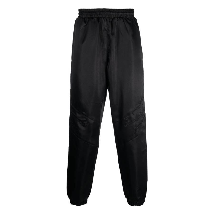 Etudes Black Tour Satin-Finish Trousers by ETUDES