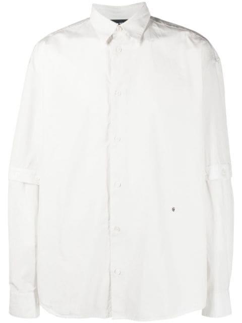 detachable-sleeved cotton shirt by ETUDES STUDIO