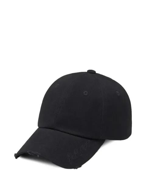 distressed embroidered baseball cap by ETUDES STUDIO