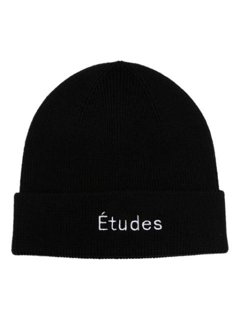 logo-embroidered wool beanie by ETUDES STUDIO