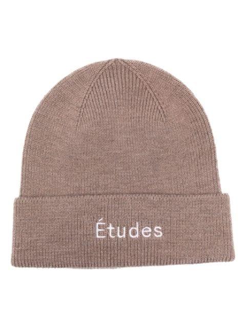 logo-embroidered wool beanie by ETUDES STUDIO