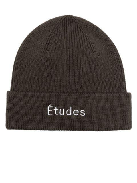 logo-embroidered wool beanie by ETUDES STUDIO