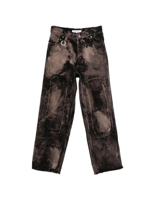 logo-patch bleach jeans by ETUDES STUDIO