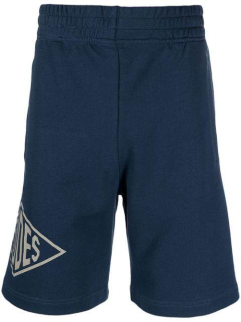 logo-print detail shorts by ETUDES STUDIO