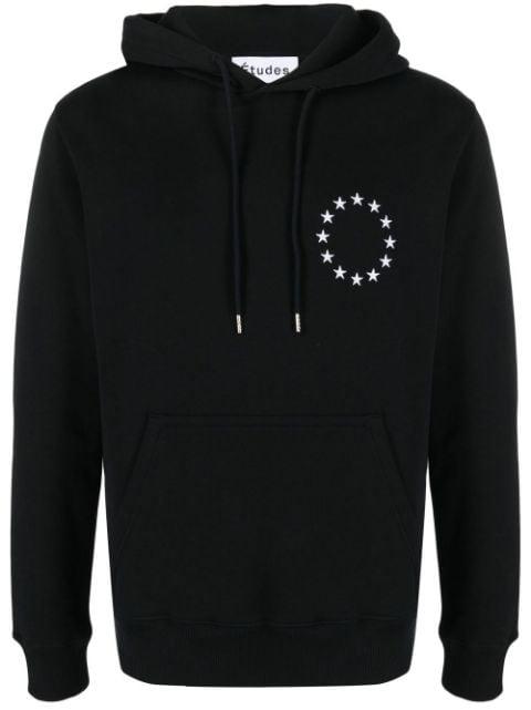 logo-print long-sleeve hoodie by ETUDES STUDIO