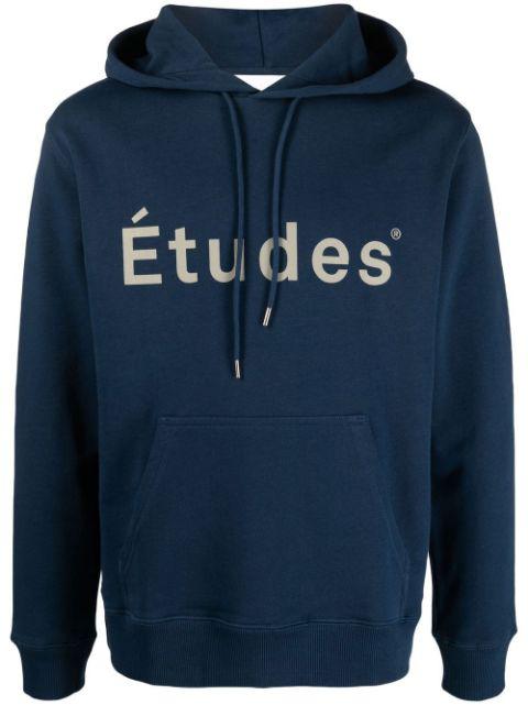 logo-print organic cotton hoodie by ETUDES STUDIO