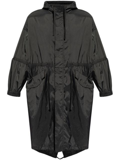 logo-print ripstop parka coat by ETUDES STUDIO