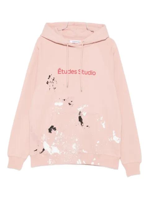 paint-splatter logo hoodie by ETUDES STUDIO