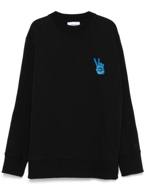 peace sign-embroidered sweatshirt by ETUDES STUDIO