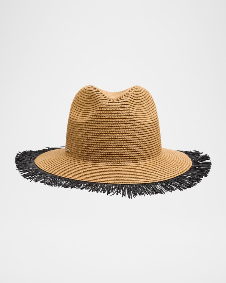 Courtney Fringed Packable Fedora by EUGENIA KIM