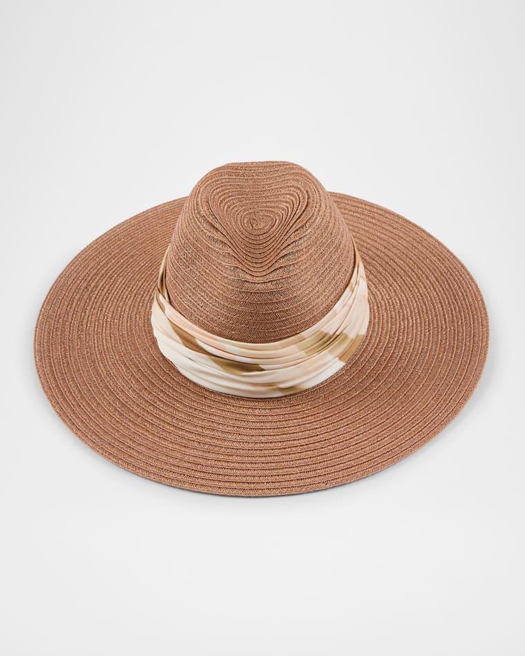 Emmanuelle Vented Hemp Packable Fedora Hat by EUGENIA KIM