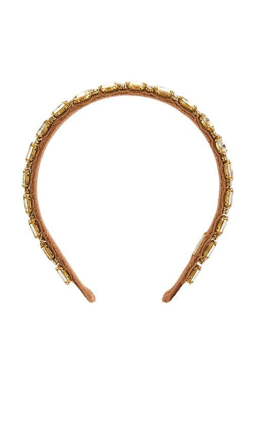 Eugenia Kim Lux Headband in Metallic Gold by EUGENIA KIM