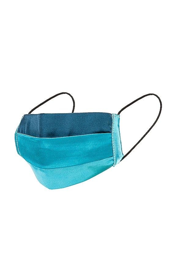 Eugenia Kim Pleated Face Mask in Blue by EUGENIA KIM