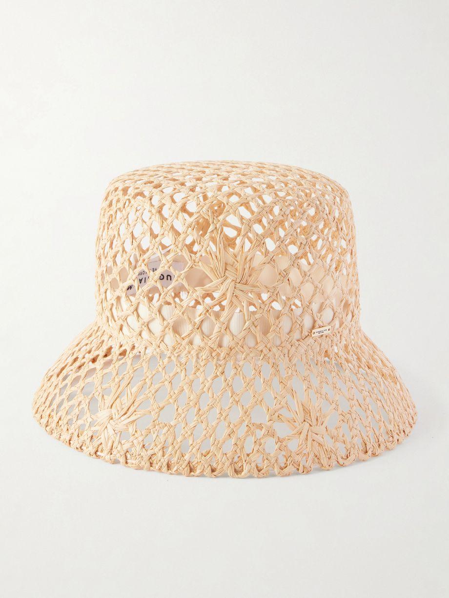 Jonah raffia bucket hat by EUGENIA KIM