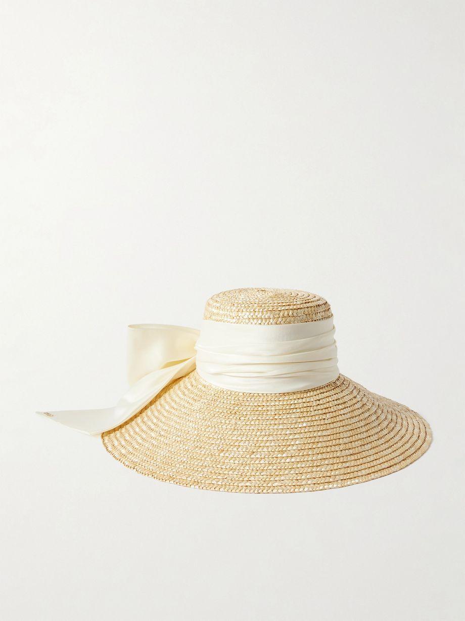 Mirabel grosgrain-trimmed straw sunhat by EUGENIA KIM