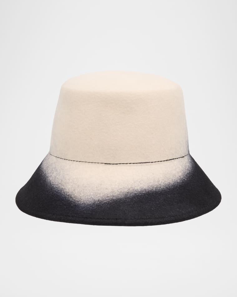 Ruby Wool Felt Asymmetric Bucket Hat by EUGENIA KIM
