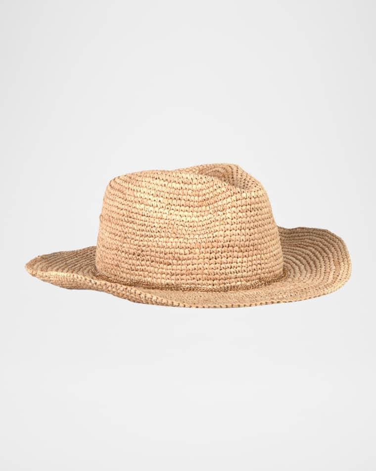 Winona Crochet Raffia Packable Cowboy Hat by EUGENIA KIM