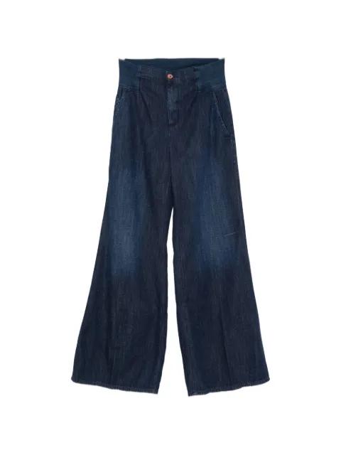 elasticated-waist jeans by EUROPEAN CULTURE