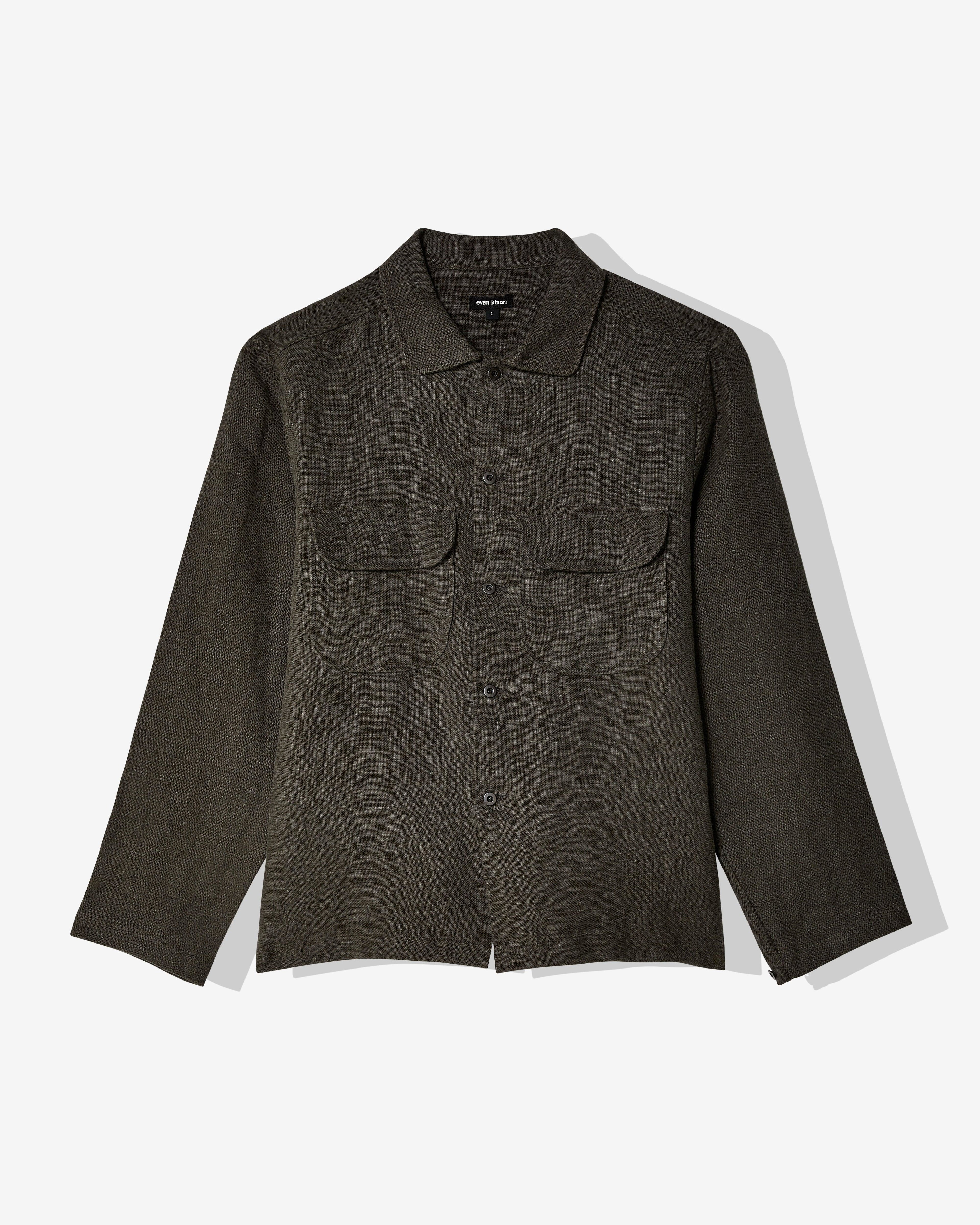 Evan Kinori - Men's Field Shirt - (Anthracite) by EVAN KINORI