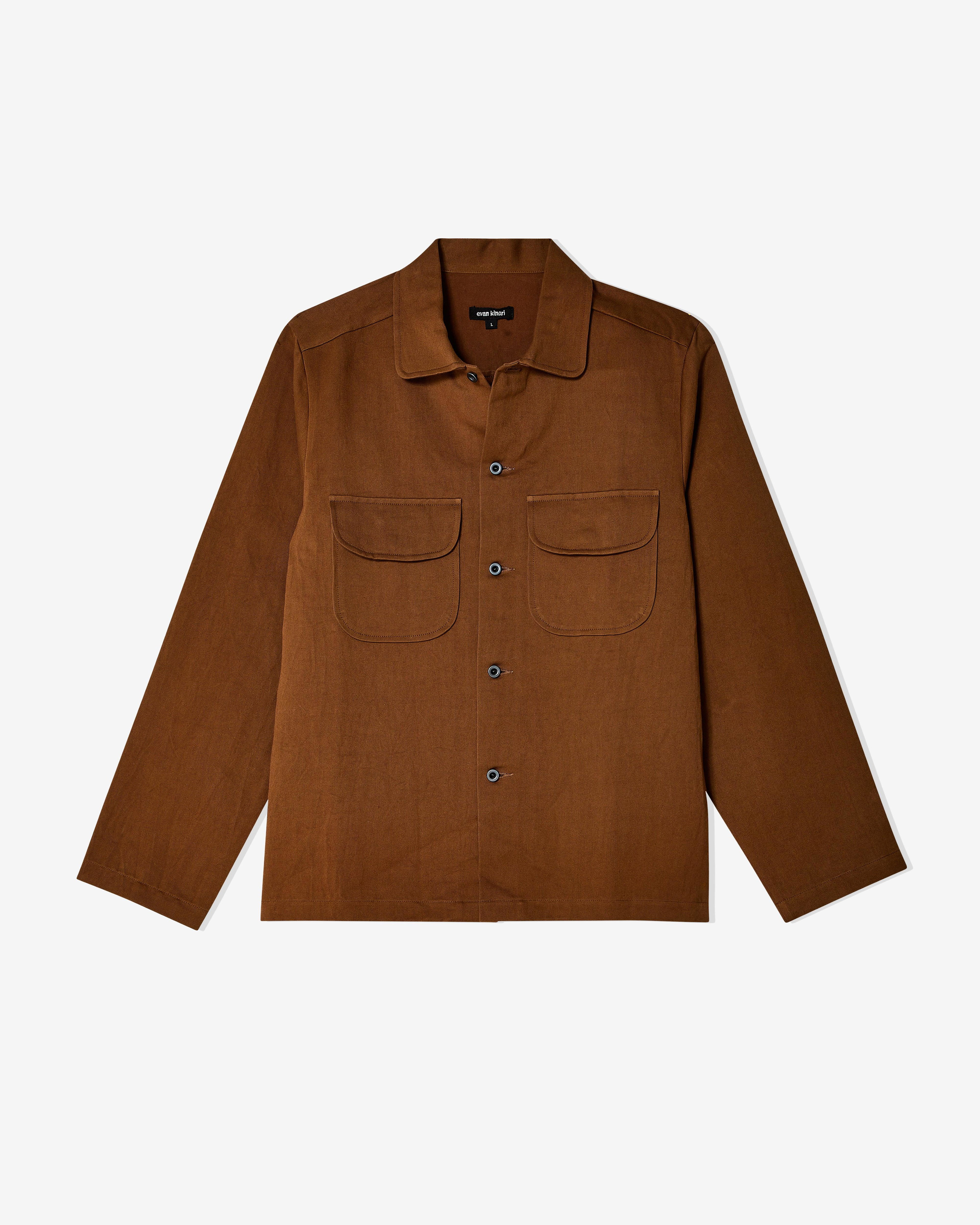 Evan Kinori - Men's Field Shirt - (Logwood) by EVAN KINORI