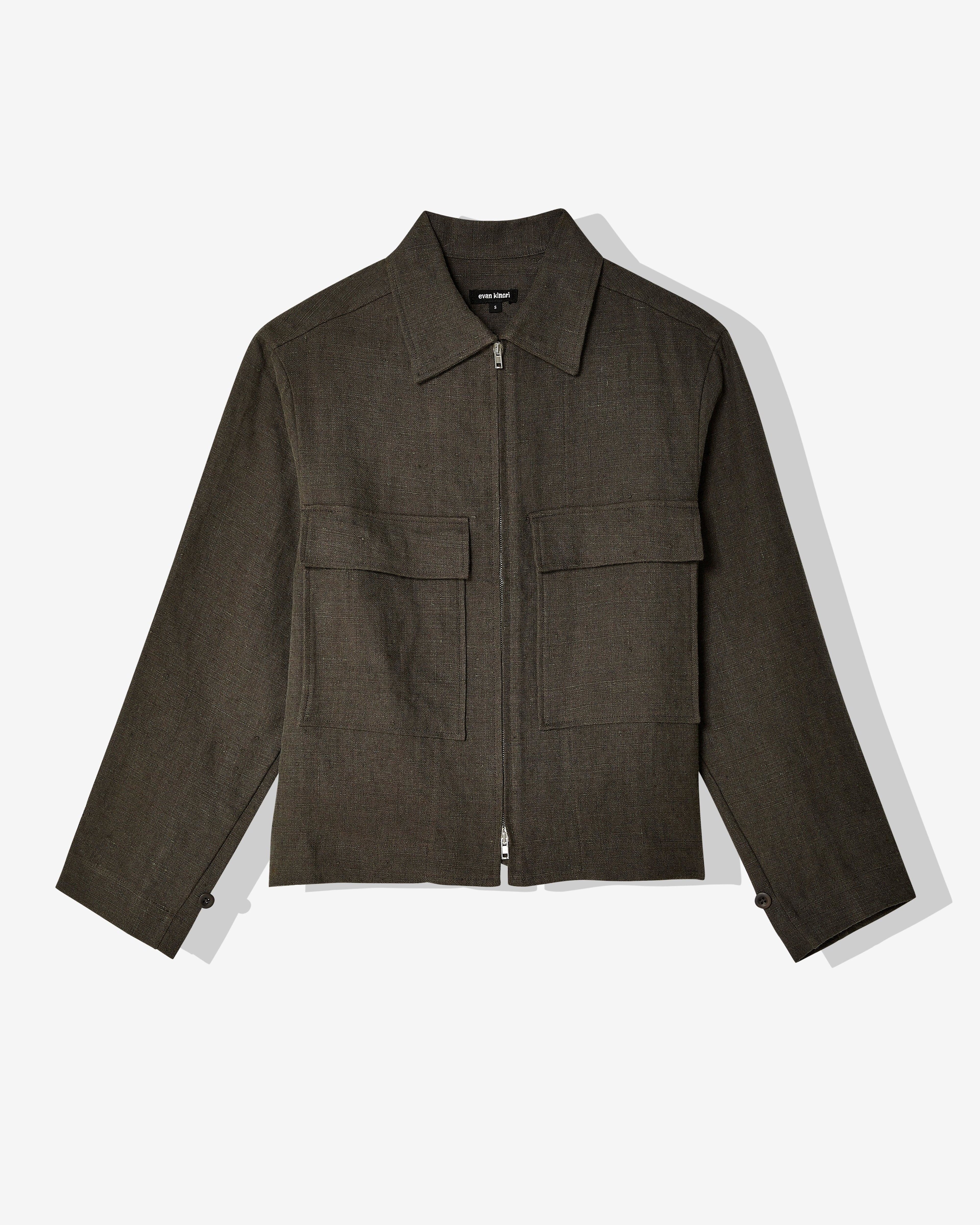 Evan Kinori - Men's Zip Jacket - (Anthracite) by EVAN KINORI