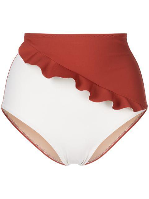 ruffle-trim bikini briefs by EVARAE