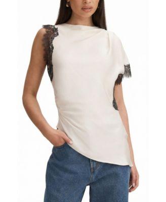 Dixie Asymmetric Lace Top by EVER NEW