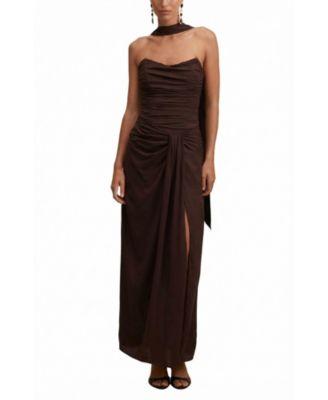 Women's Arli Strapless Ruched Maxi Dress by EVER NEW