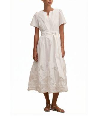 Women's Matilda Embroidered Tie Midi Dress by EVER NEW