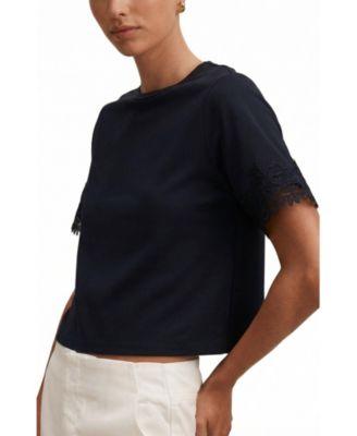 Women's Rosemary Lace Trim Tee by EVER NEW