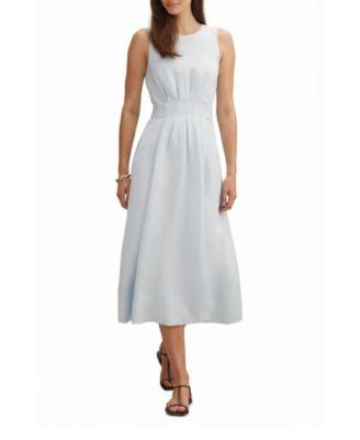Women's Rosie Linen Sleeveless Tuck Midi Dress by EVER NEW