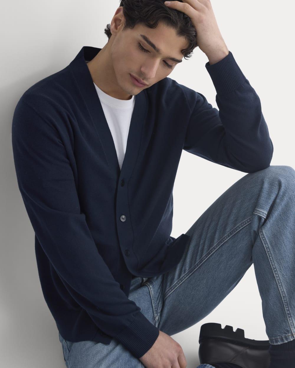 All-Year Cardigan | Navy by EVERLANE