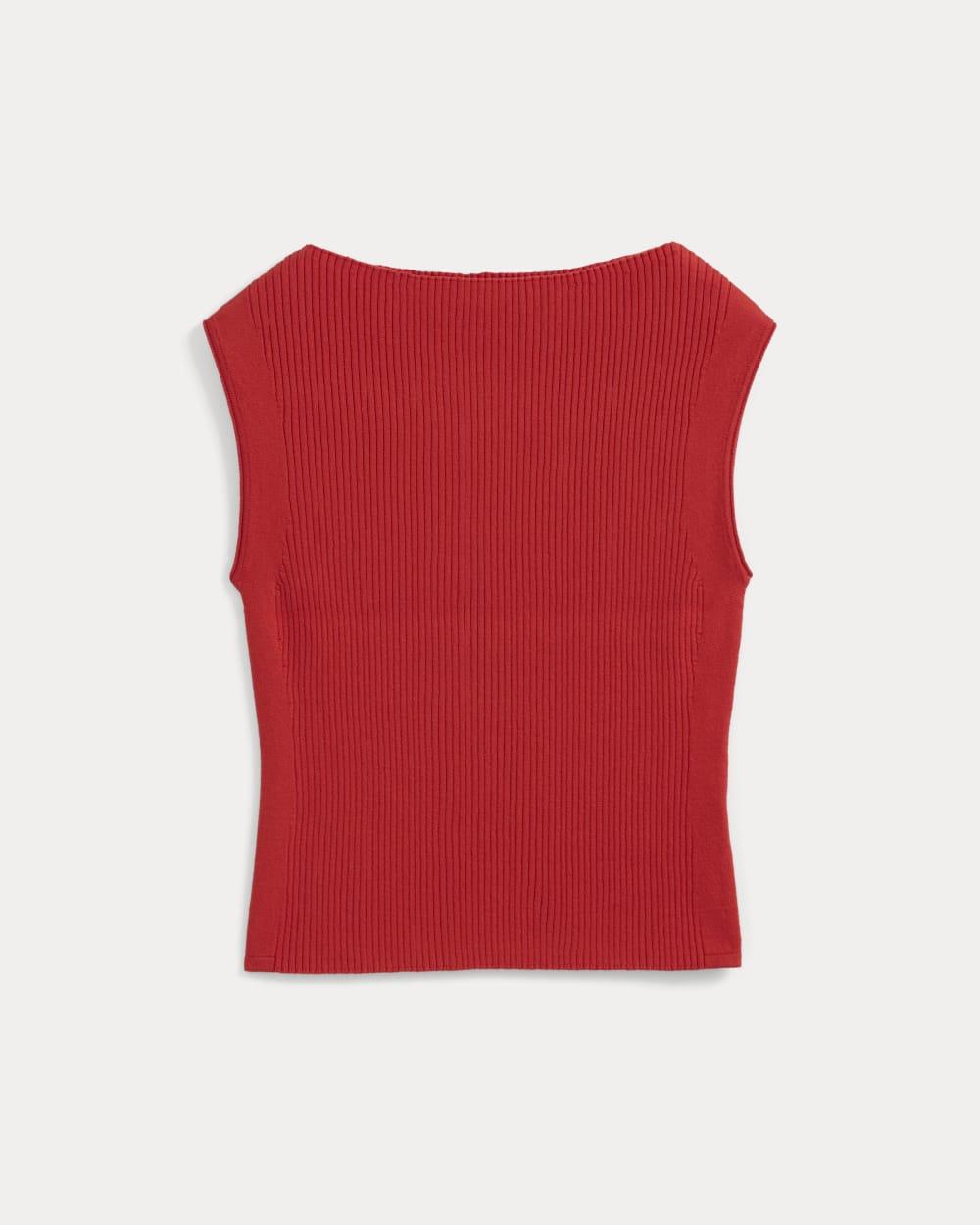 Boat-Neck Ribbed Knit | Fiery Red by EVERLANE