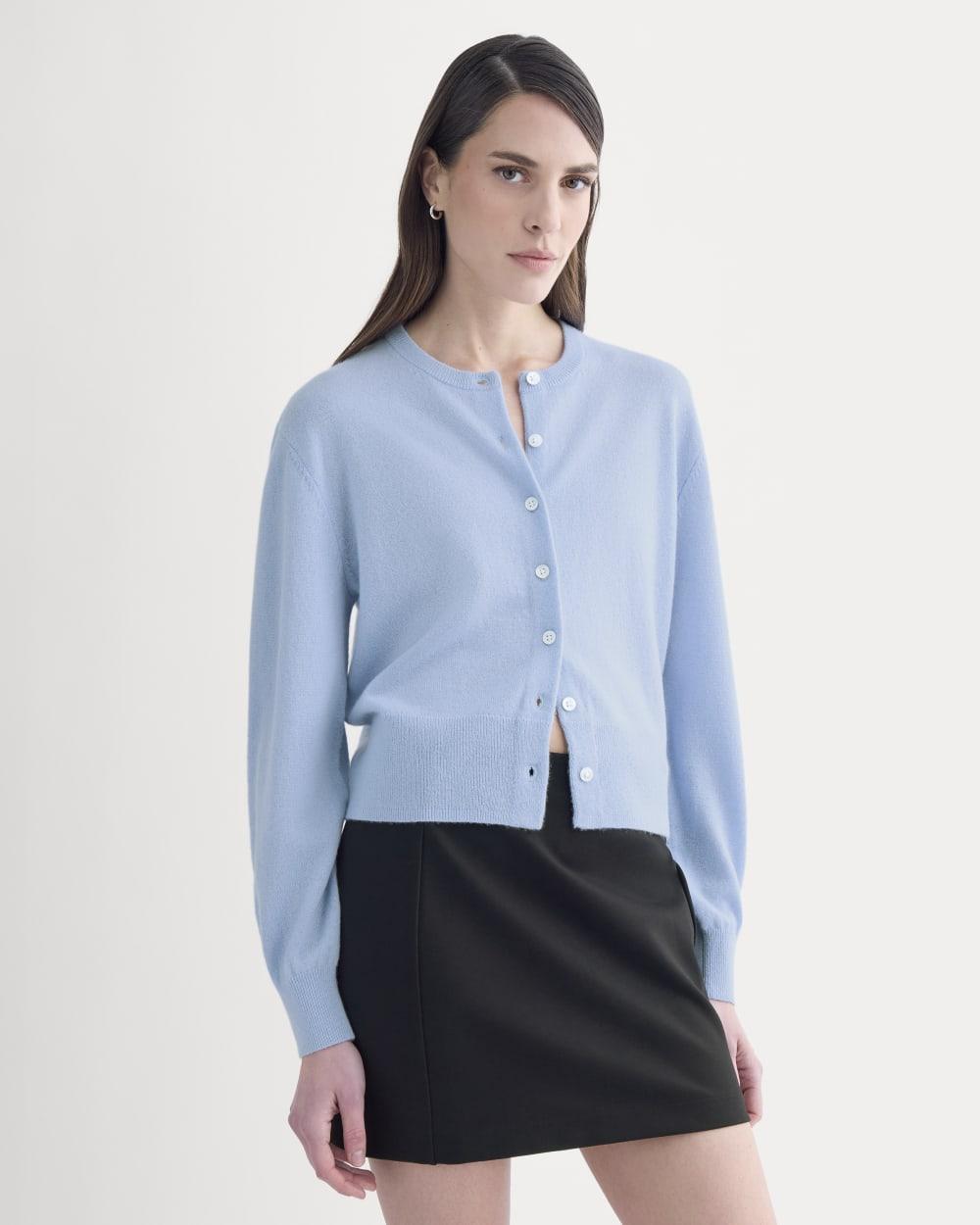 Cashmere Cropped Cardigan | Open Air Blue by EVERLANE
