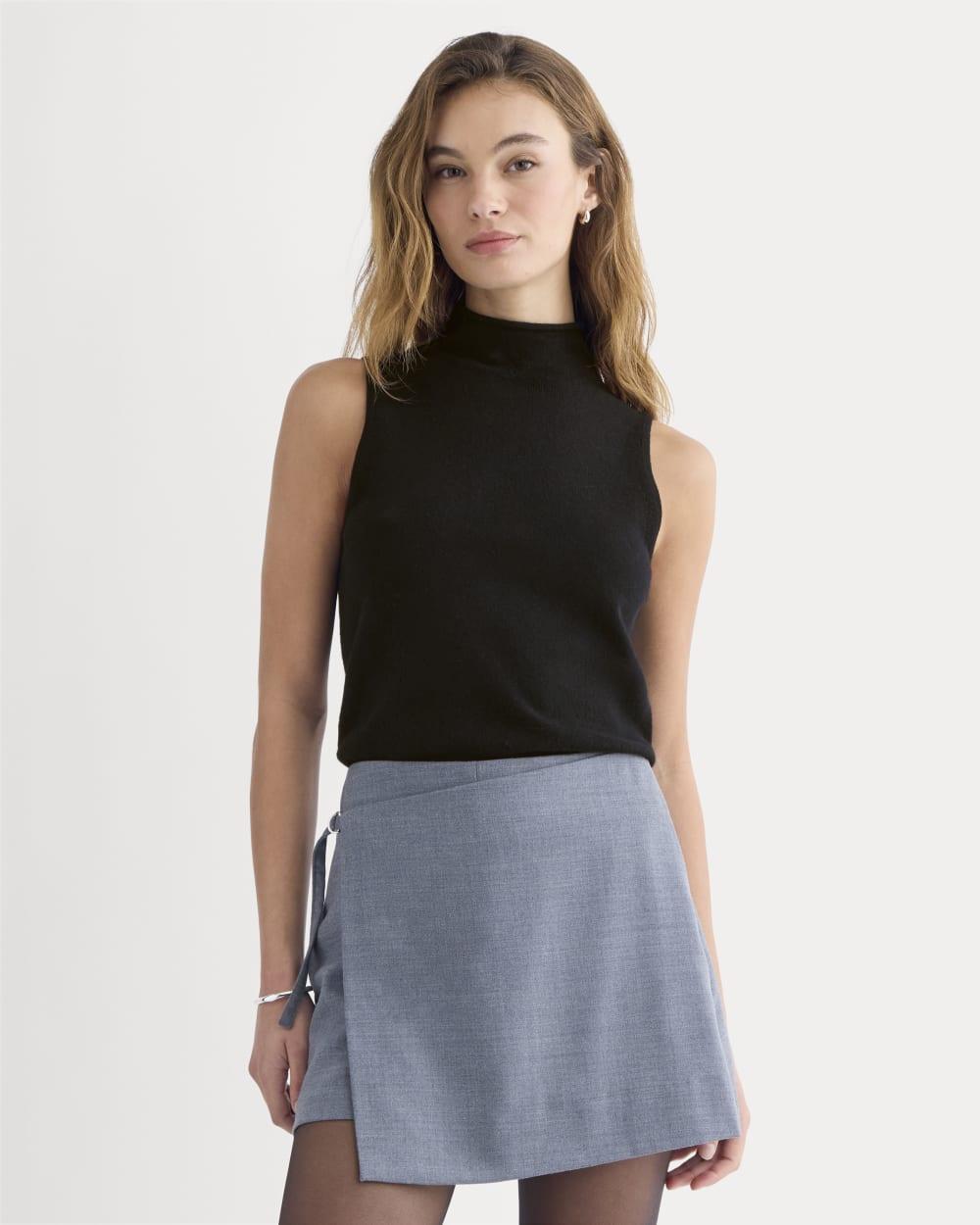 Cashmere Funnel-Neck Tank | Black by EVERLANE