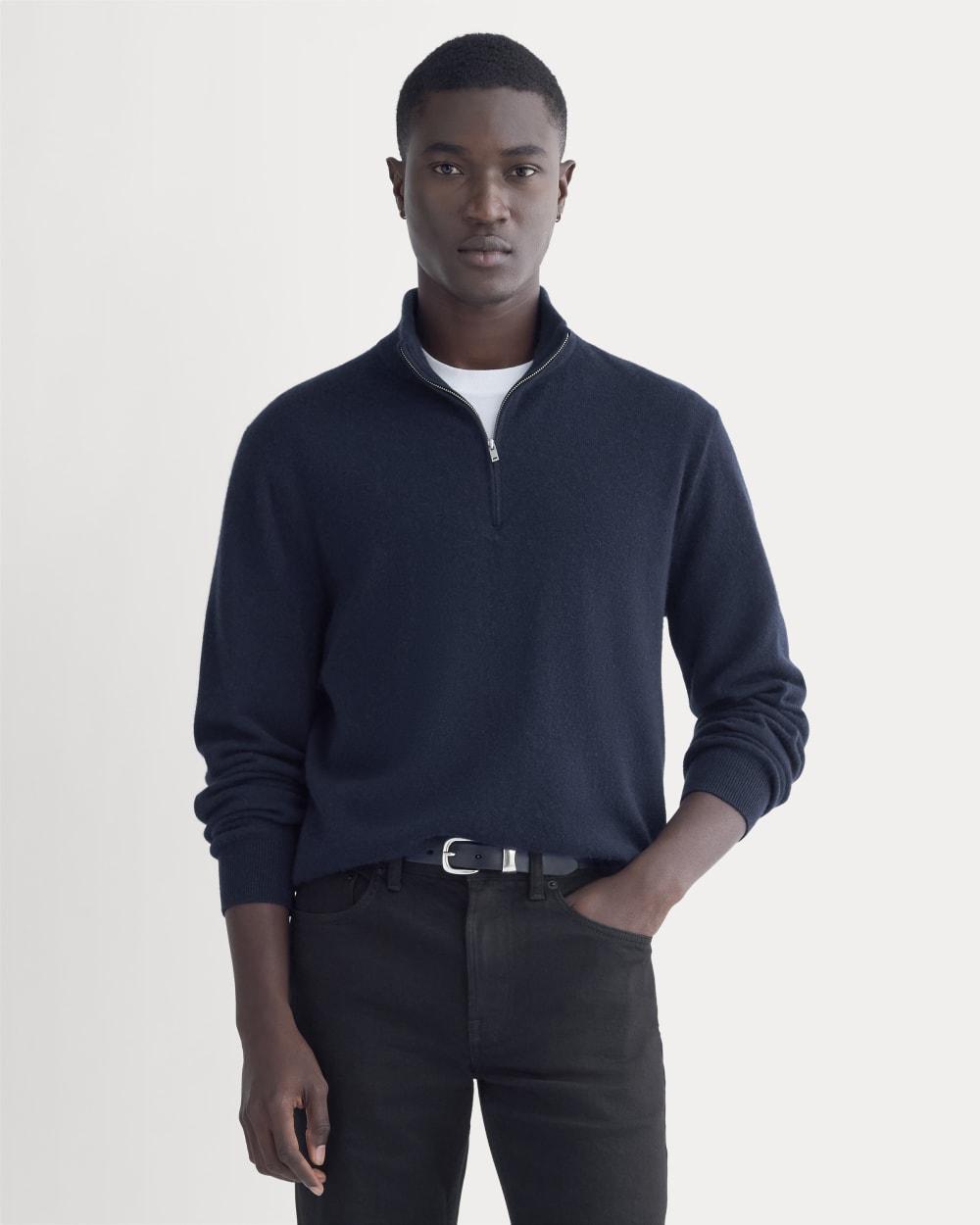 Cashmere Quarter Zip Sweater |  Navy by EVERLANE