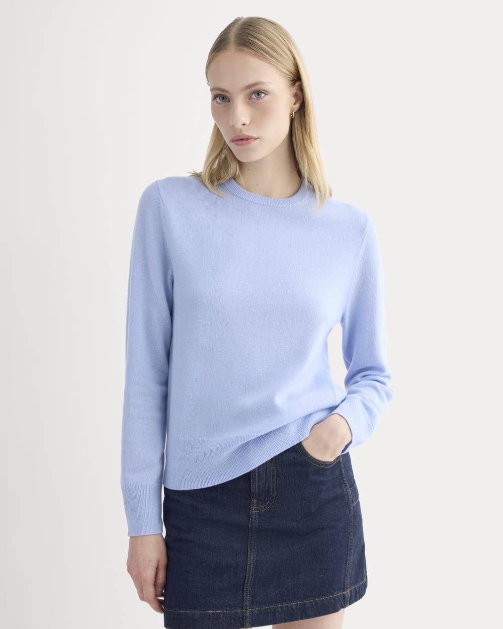 Cashmere Slim Crew Sweater | Open Air Blue by EVERLANE