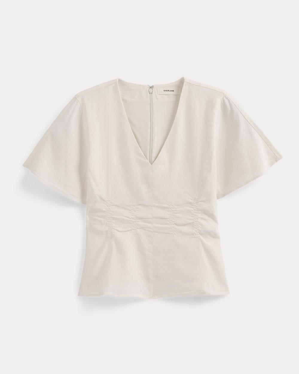 Cinched Top in Stretch Linen | Bone by EVERLANE