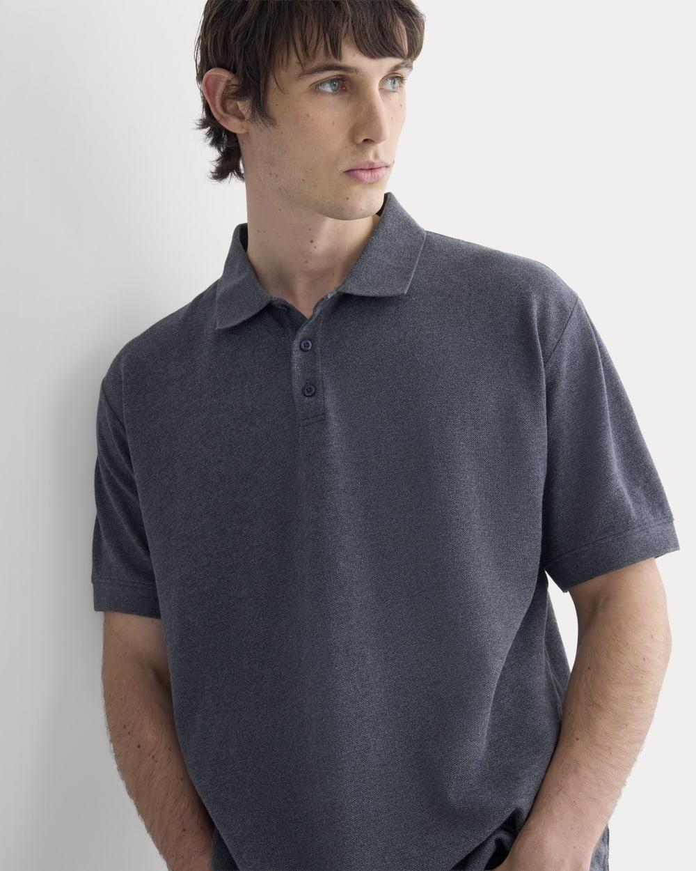Classic Piqué Polo | Heathered Graphite by EVERLANE