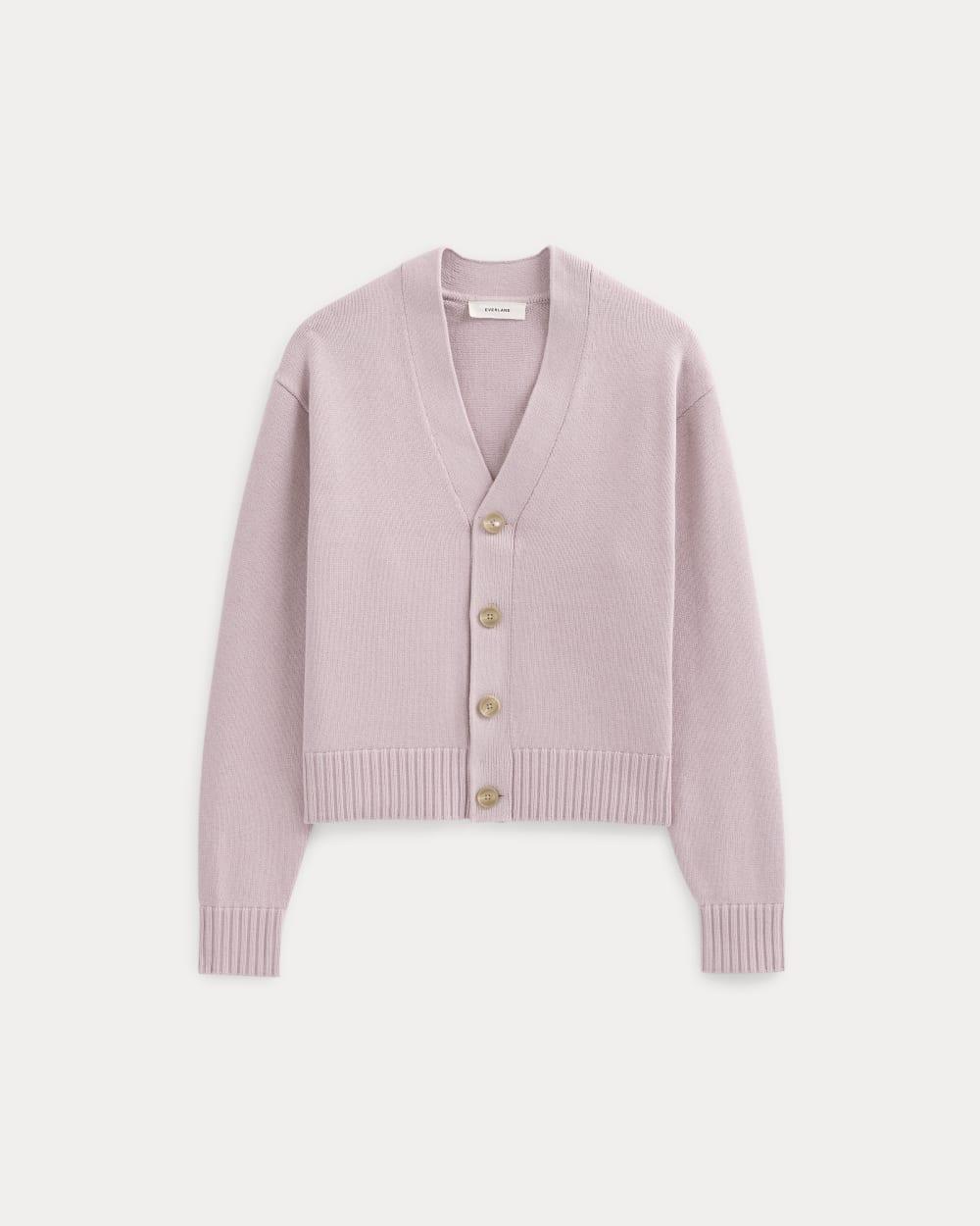 Cropped Cardigan in Everyday Cotton | Burnished Lilac by EVERLANE
