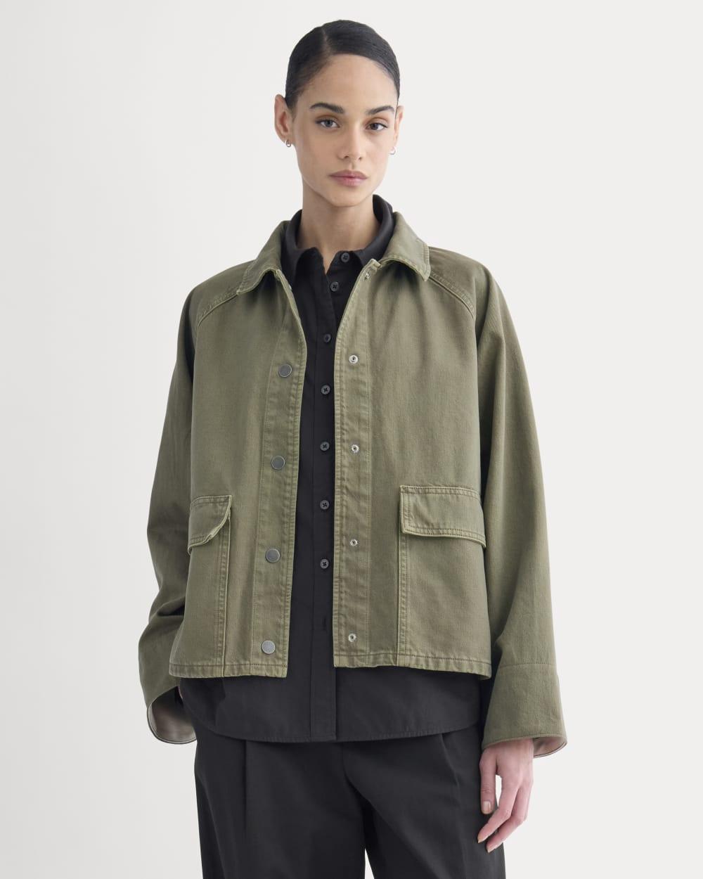 Cropped Denim Jacket | Garment-Dyed Kalamata by EVERLANE
