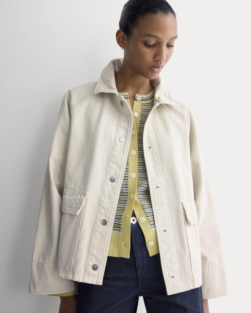 Cropped Denim Jacket | Garment-Dyed Sand by undefined