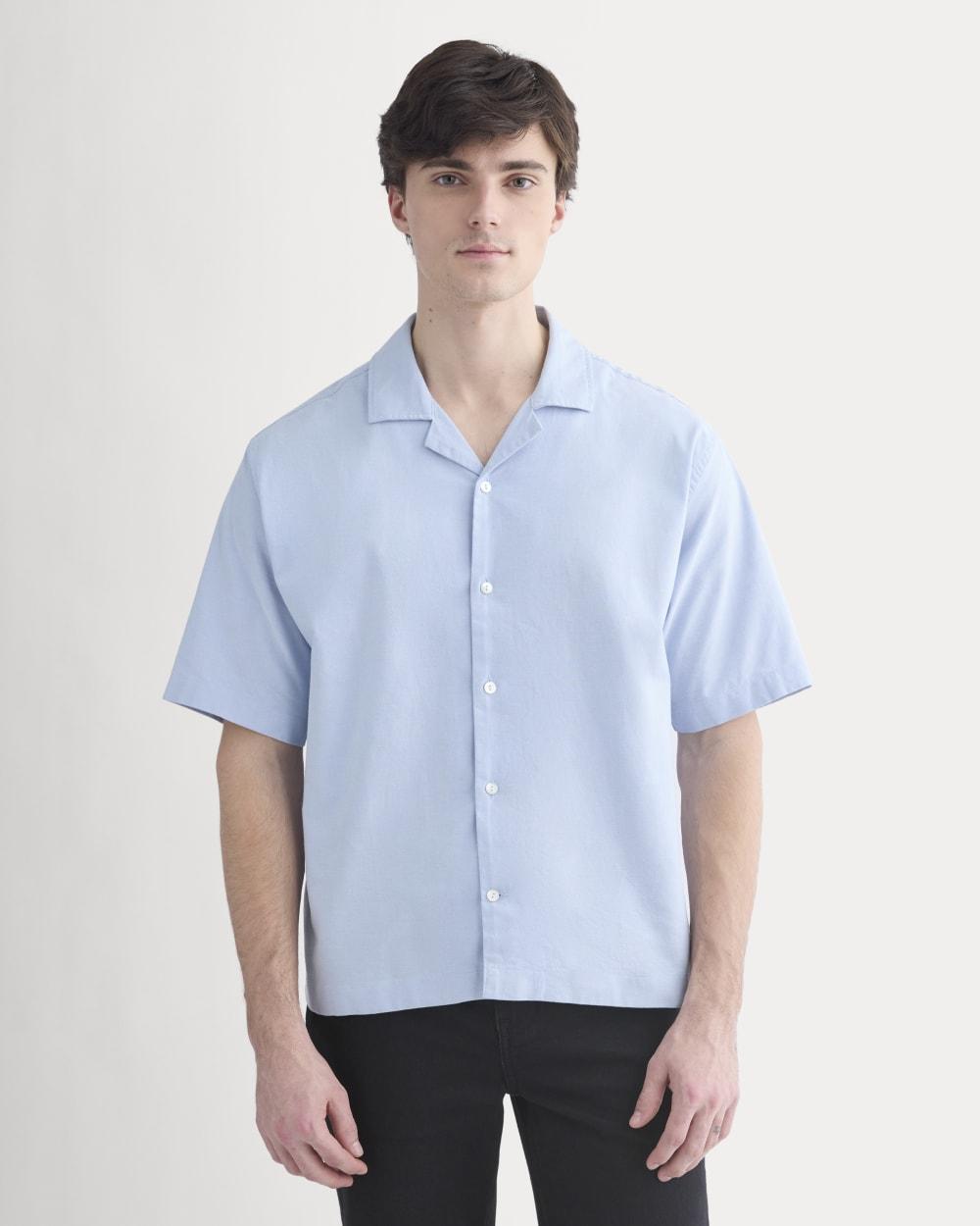 Cropped Resort Shirt | Light Blue by EVERLANE