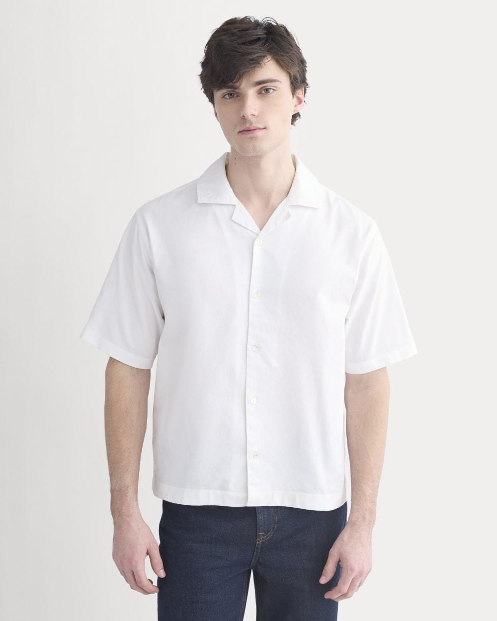 Cropped Resort Shirt | White by EVERLANE